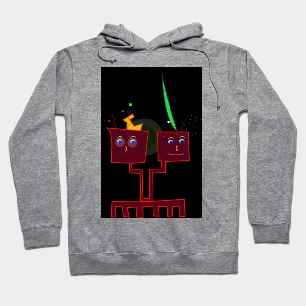 Robot and Alien Hoodie by momomoma